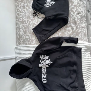 Demont Tracksuit v2 - Säljer en jätte fin tracksuit från märket DEMONT (V2). Den är använd cirka 10 gånger men känner att det inte riktigt är min stil så väljer att sälja vidare den. Den är som ny och har absolut INGA defekter alls, hoddie=S och byxor=M  Vid frågor hör av