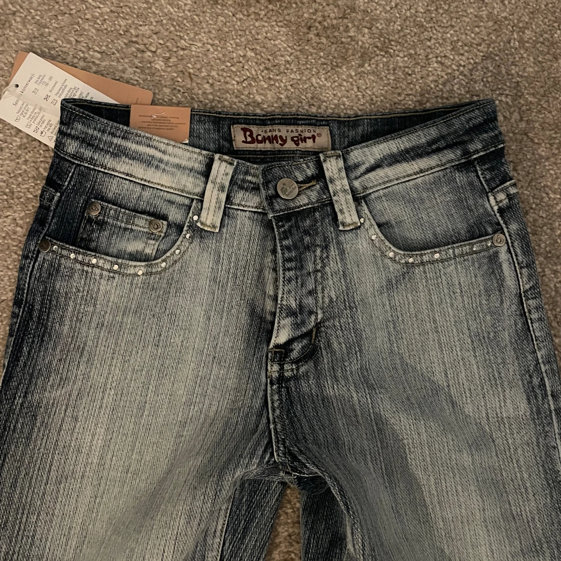 lågmidjade utsvängda jeans - 90