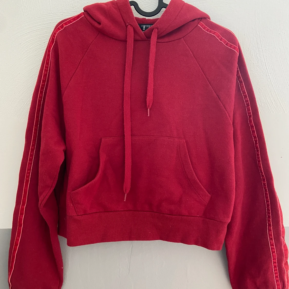 Röd Hoodie S