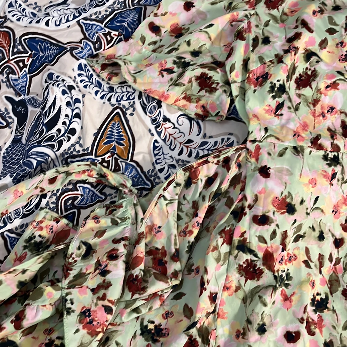 blomrig klänning med snöre - 91