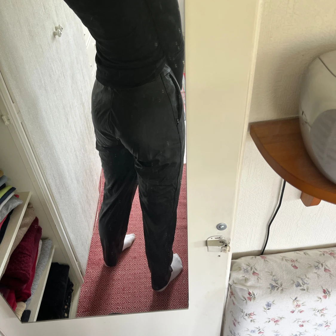 Läderbyxor, svarta, asos, 36 tall - 90