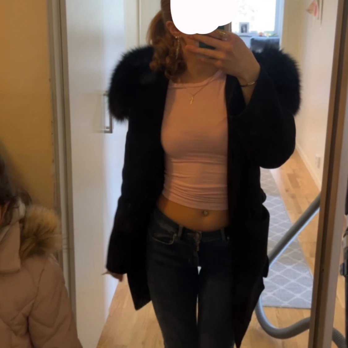 Kappa med äkta päls ! 