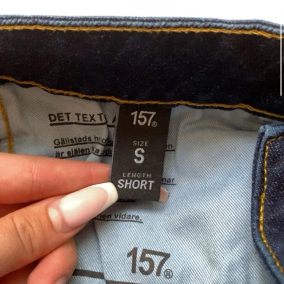Mörkblå bootcut jeans från 157 - 2