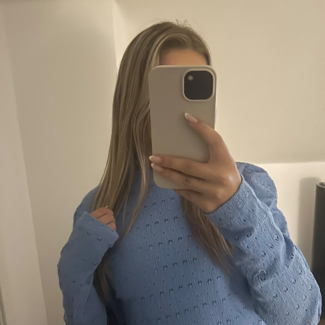 Blå långärmad blus från ONLY - 1