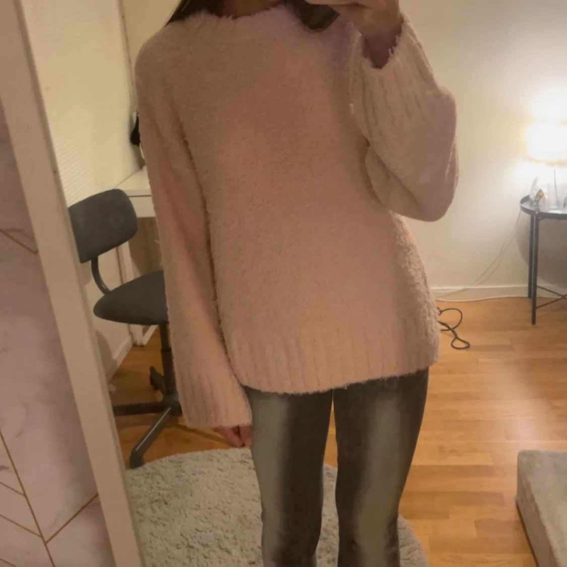 Ljusrosa stickad tröja från H&M