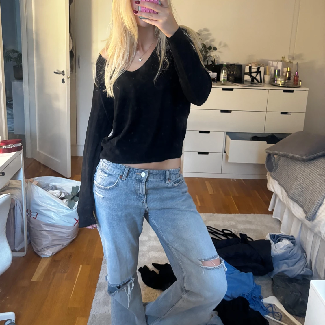 Gap stickad V tröja