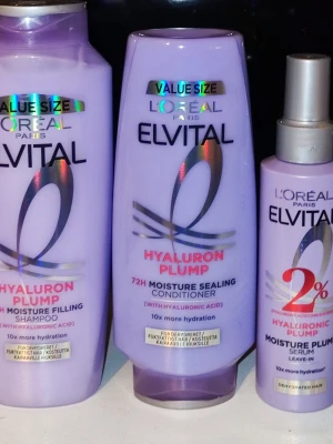 L'Oréal Elvital Hyaluron Plump XL  - Säljer ett set med L'Oréal Elvital Hyaluron Plump: schampo 400 ml, balsam 300 ml och leave-in serum 150ml