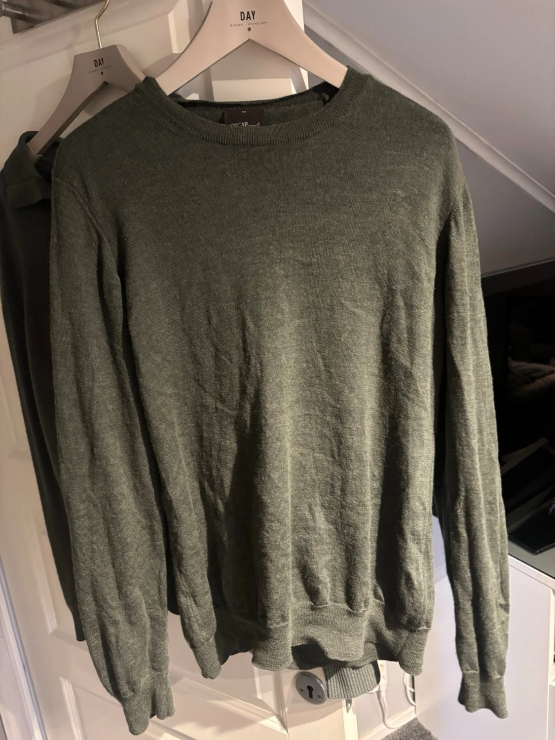 Mörkgrön stickad tröja Oscar Jacobson - 2