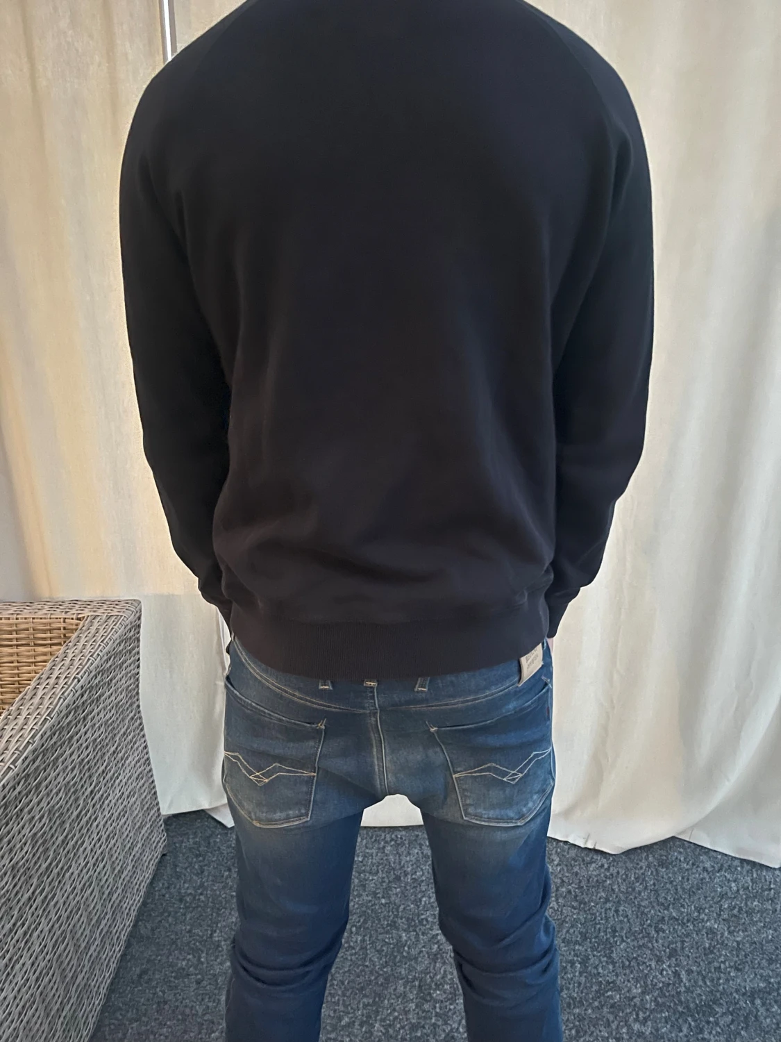 Svart sweatshirt från Morris, storlek L - 4