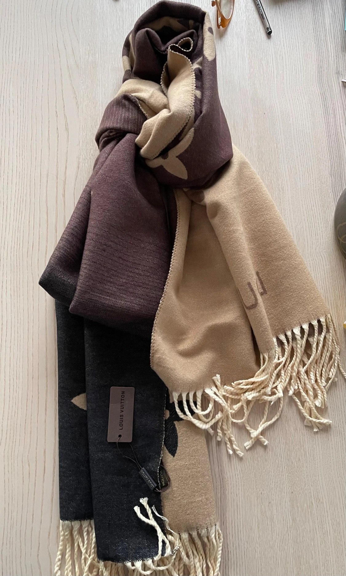 Vuitton beige-brun scarf - 4