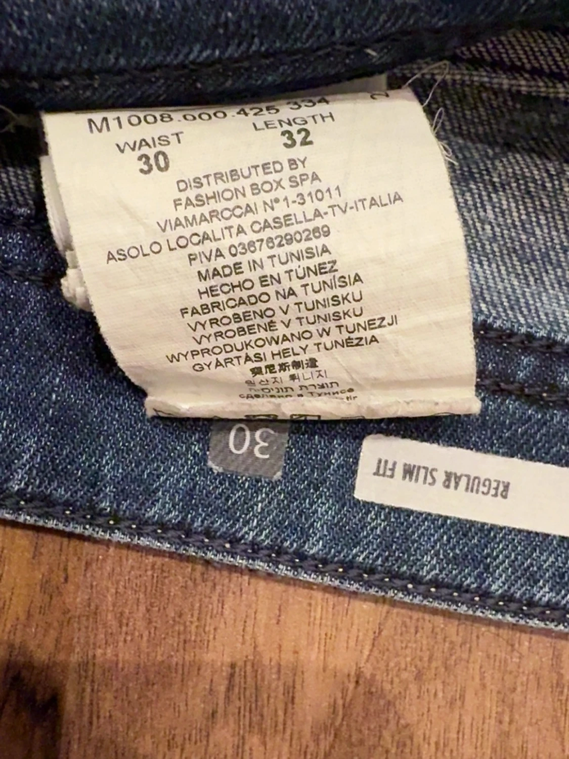 Replay slim fit blå jeans, W30 L32 - 1