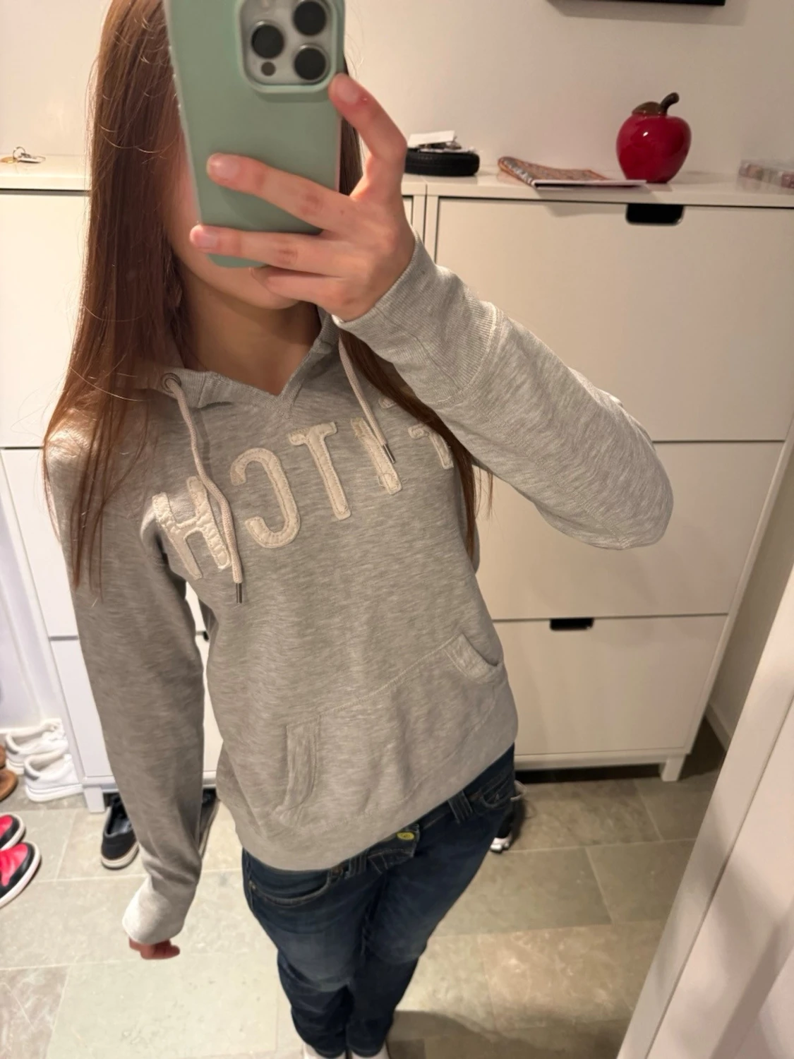 grå abercrombie & fitch hoodie - 6