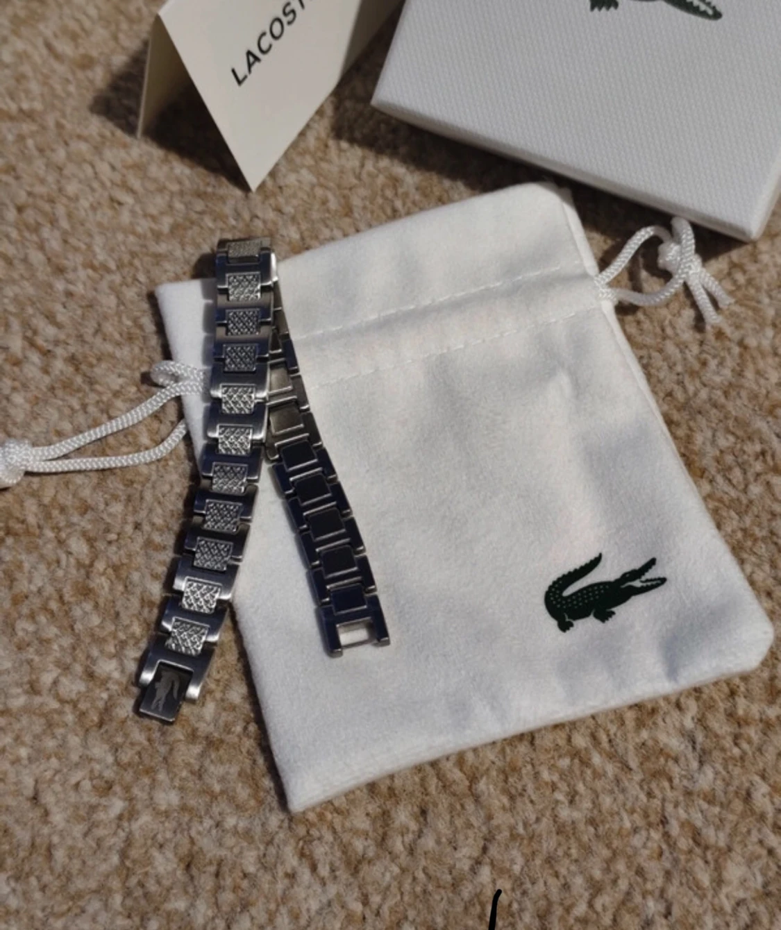 Silver Lacoste armband  - 3