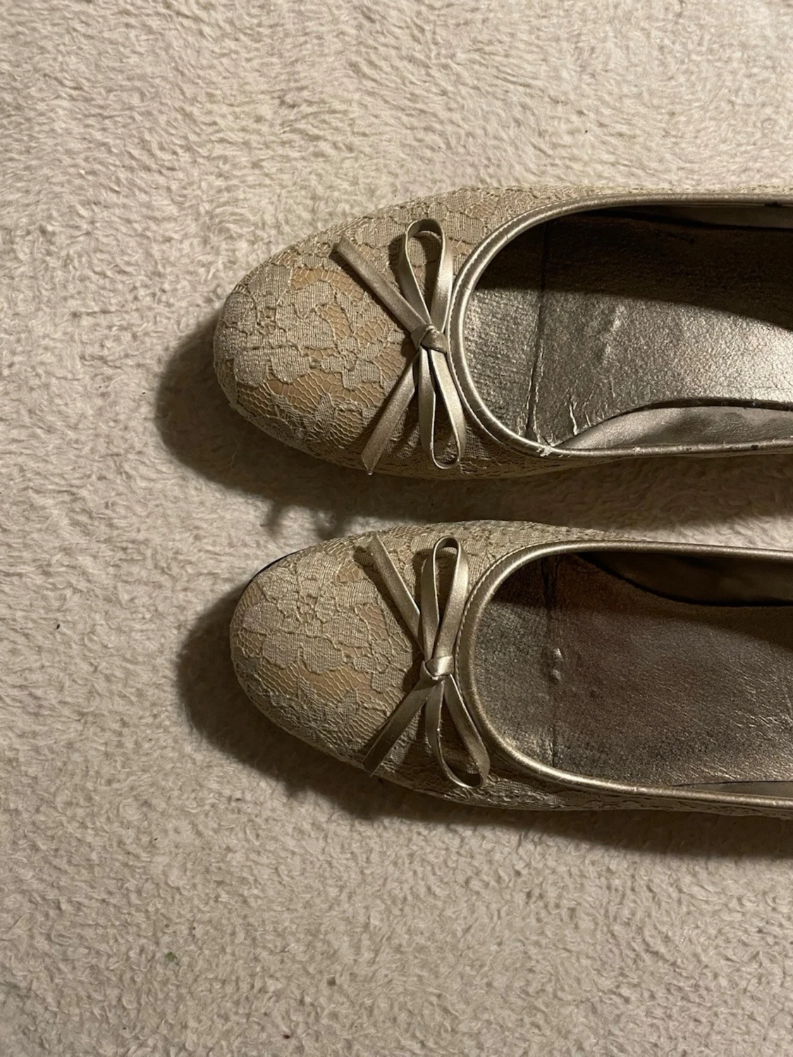 Guld/silvriga ballerinaskor  - 2