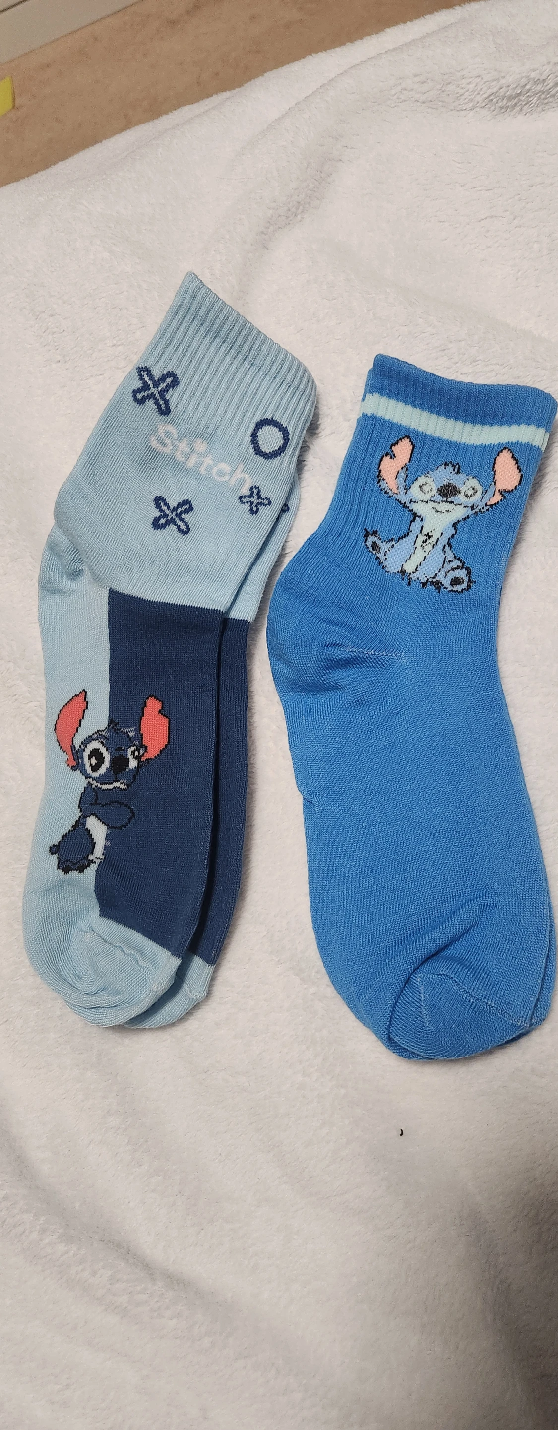 Stitch strumpa i blått och vitt - 1