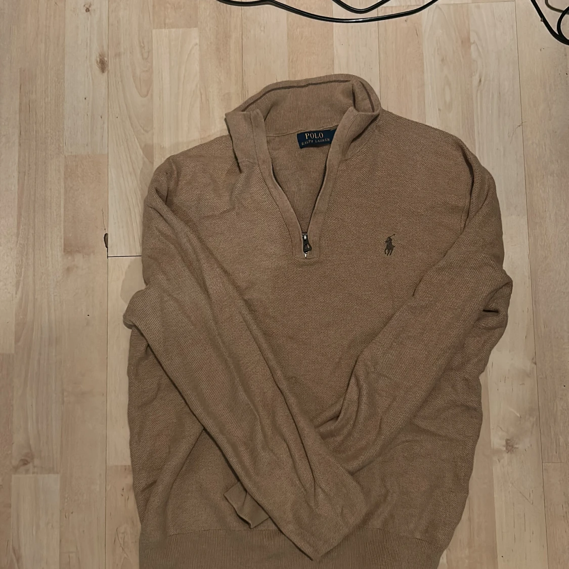 Beige stickad half zip från Polo Ralph Lauren - 4