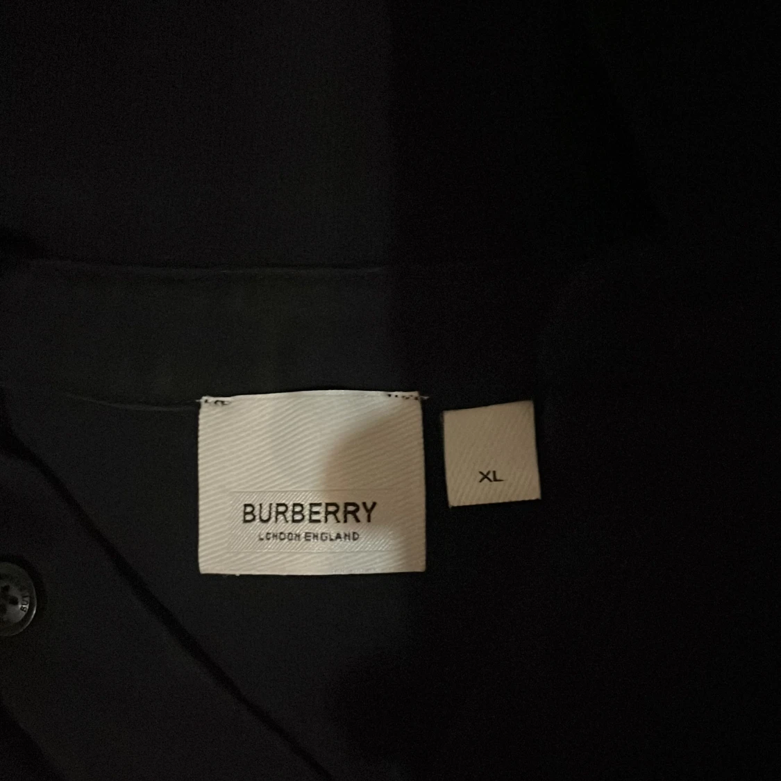 Svart Burberry henley XL - 1