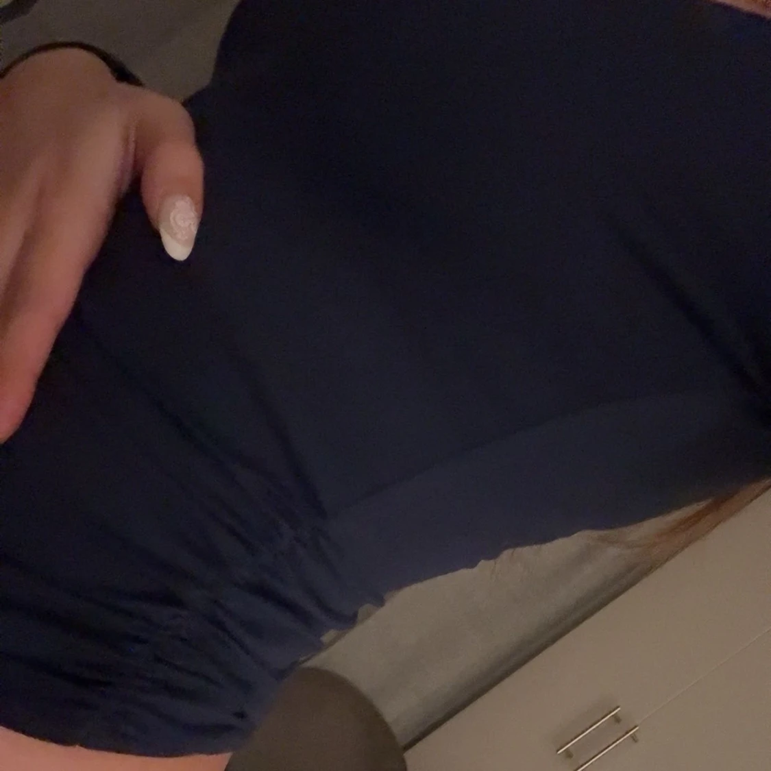 Mörkblå långärmad topp - 1