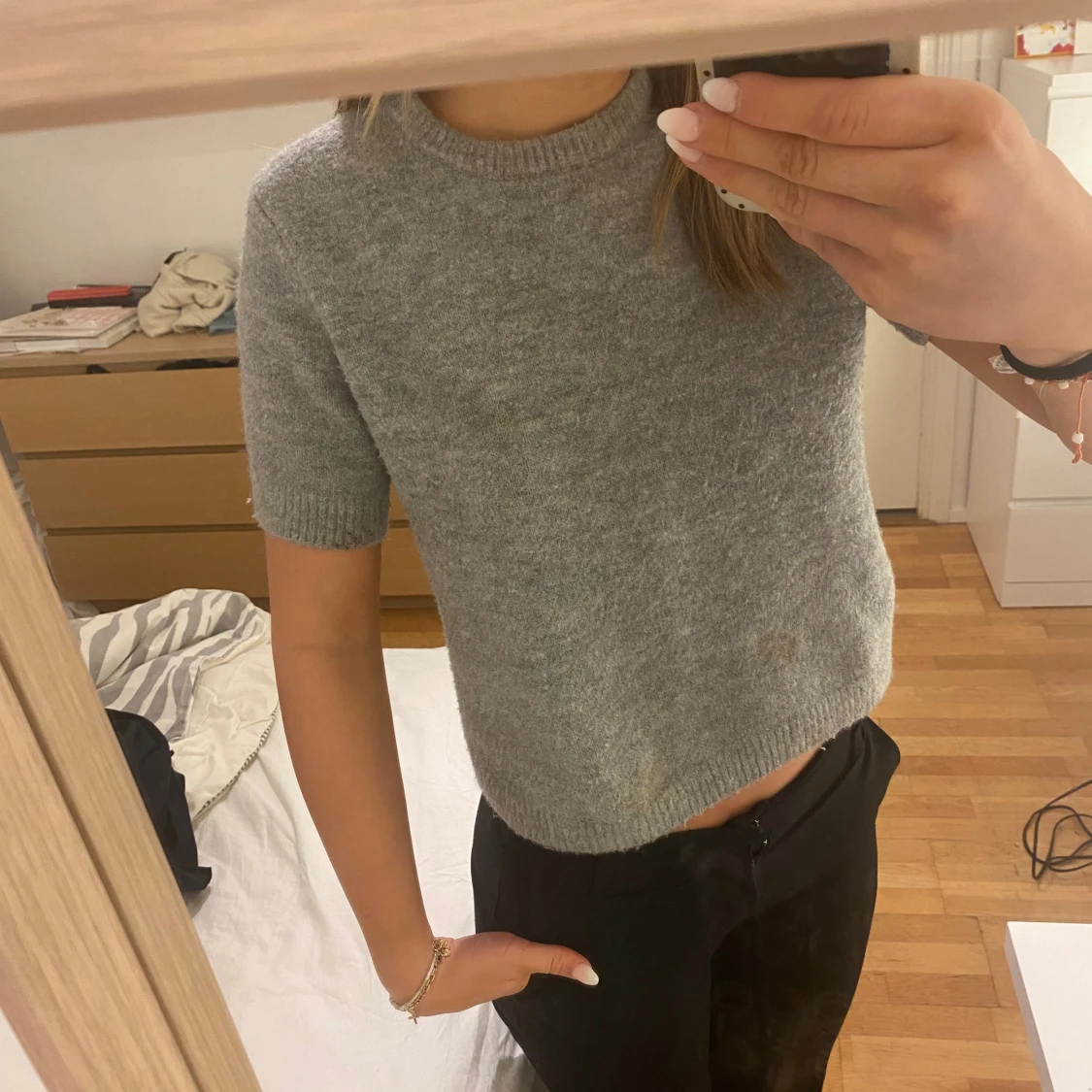 Grå stickad tröja från Zara - 1