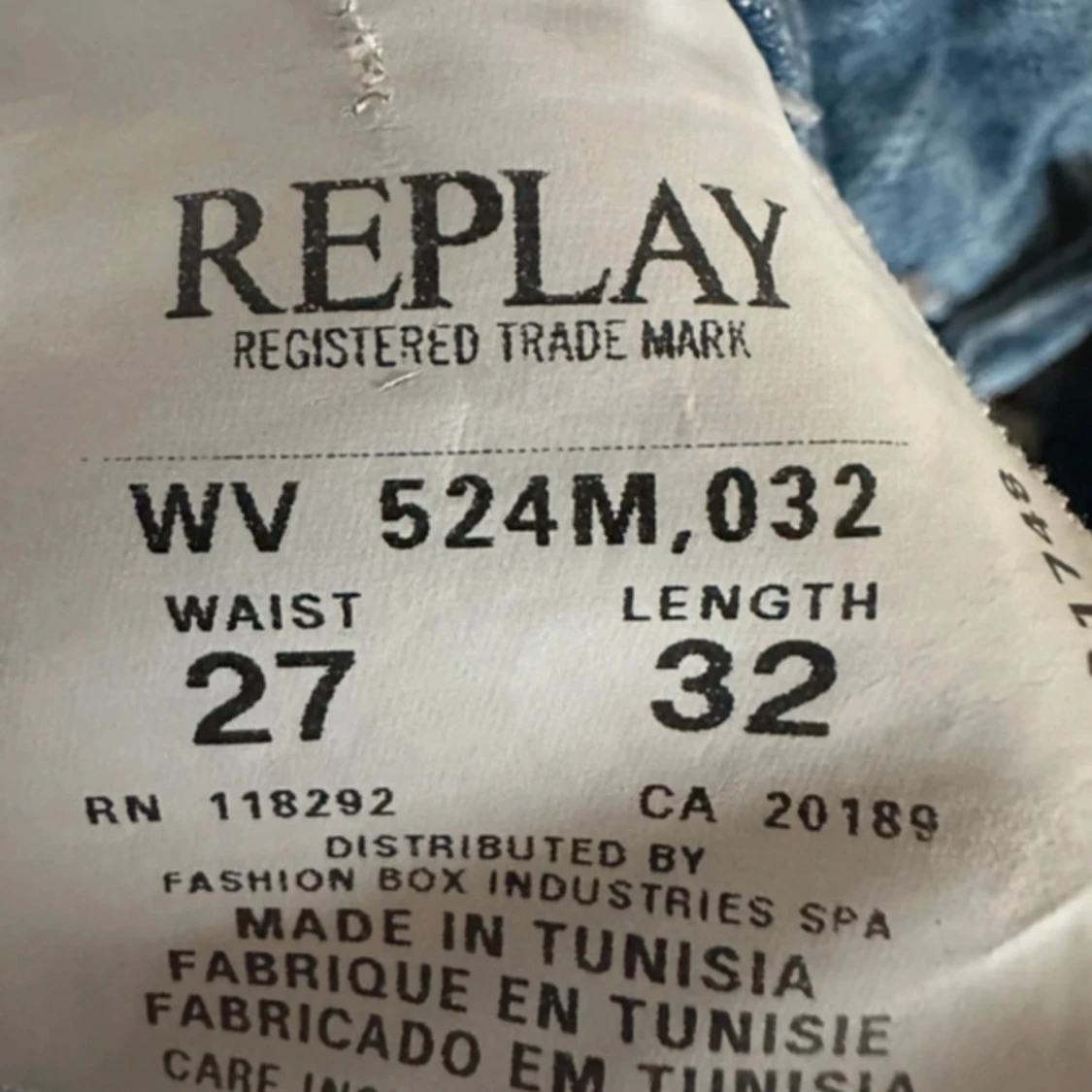 Replay jeans med slitningar, blå, W27 L32 - 3