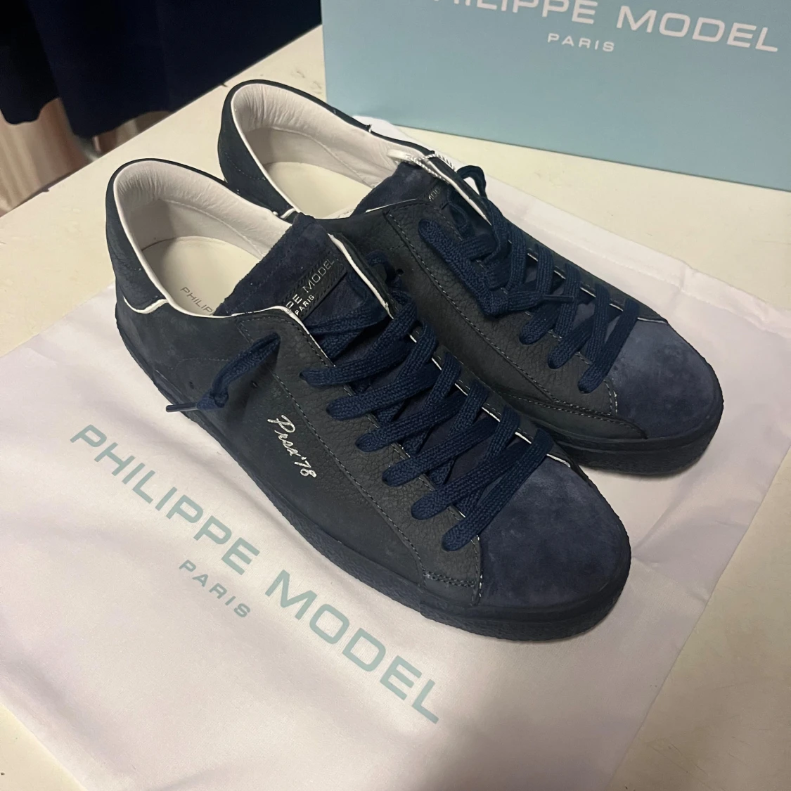 Philippe Model  blå sneakers - 1