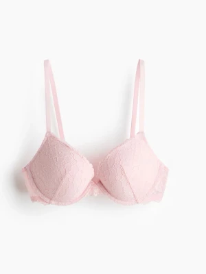 Ljusrosa push up BH|H&M 75B - Supersöt, aldrig använd då den är för liten.
