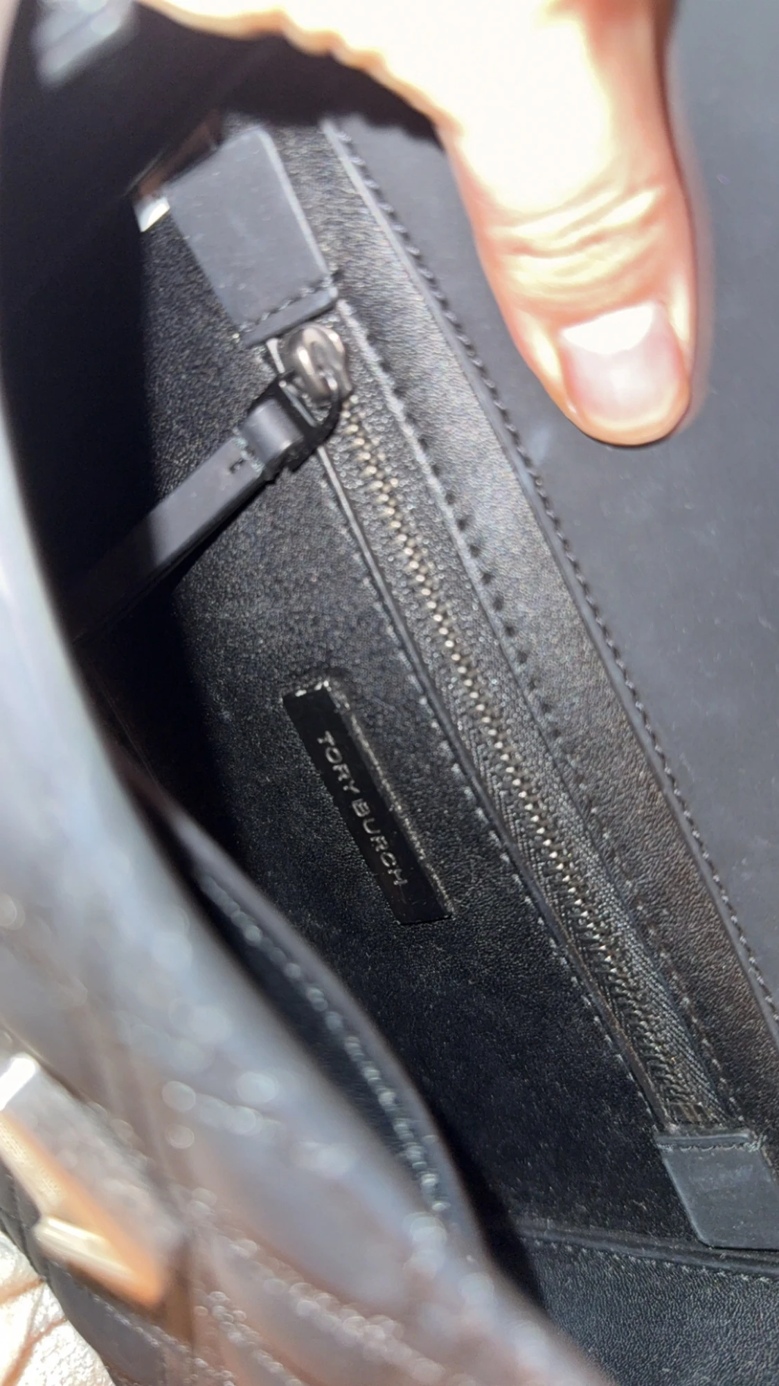 Svart quiltad axelväska Tory Burch - 2