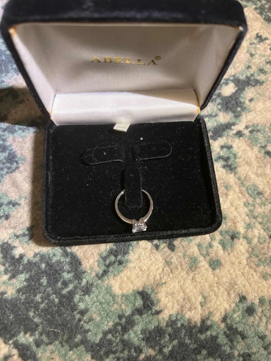 Silverring med klar sten från Abella - 1