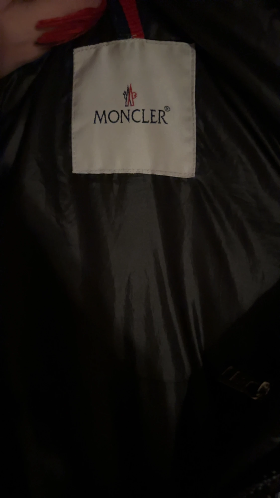 Svart Moncler pufferjacka med huva - 2