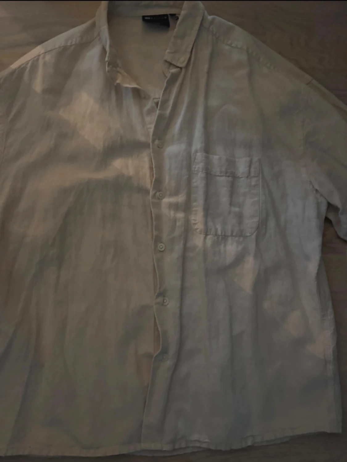 Beige linneskjorta från ASOS DESIGN - 1