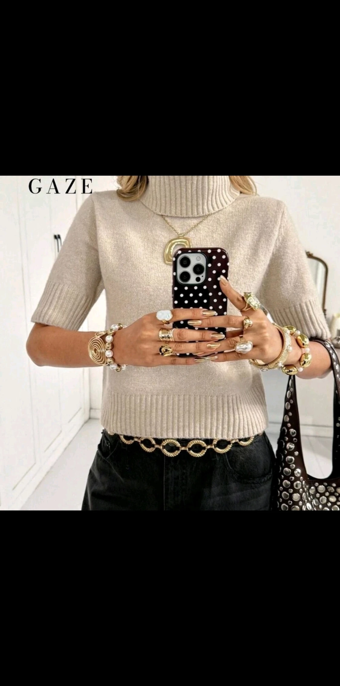 Beige polotröja - 1