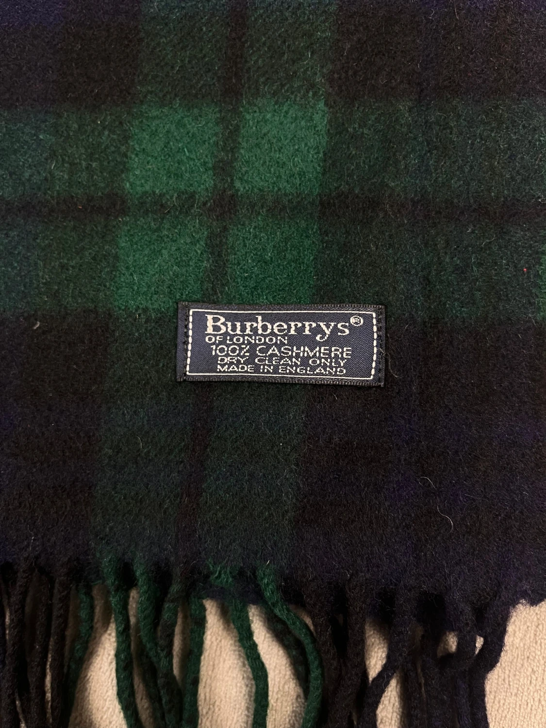 Mörkblå Burberry halsduk  - 3