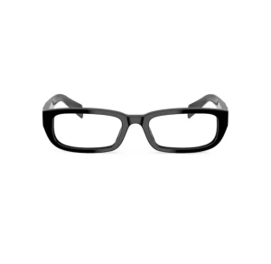 Prada - Prada Symbole rectangular sunglasses PR B06S 16K08N Black/ clear lenses