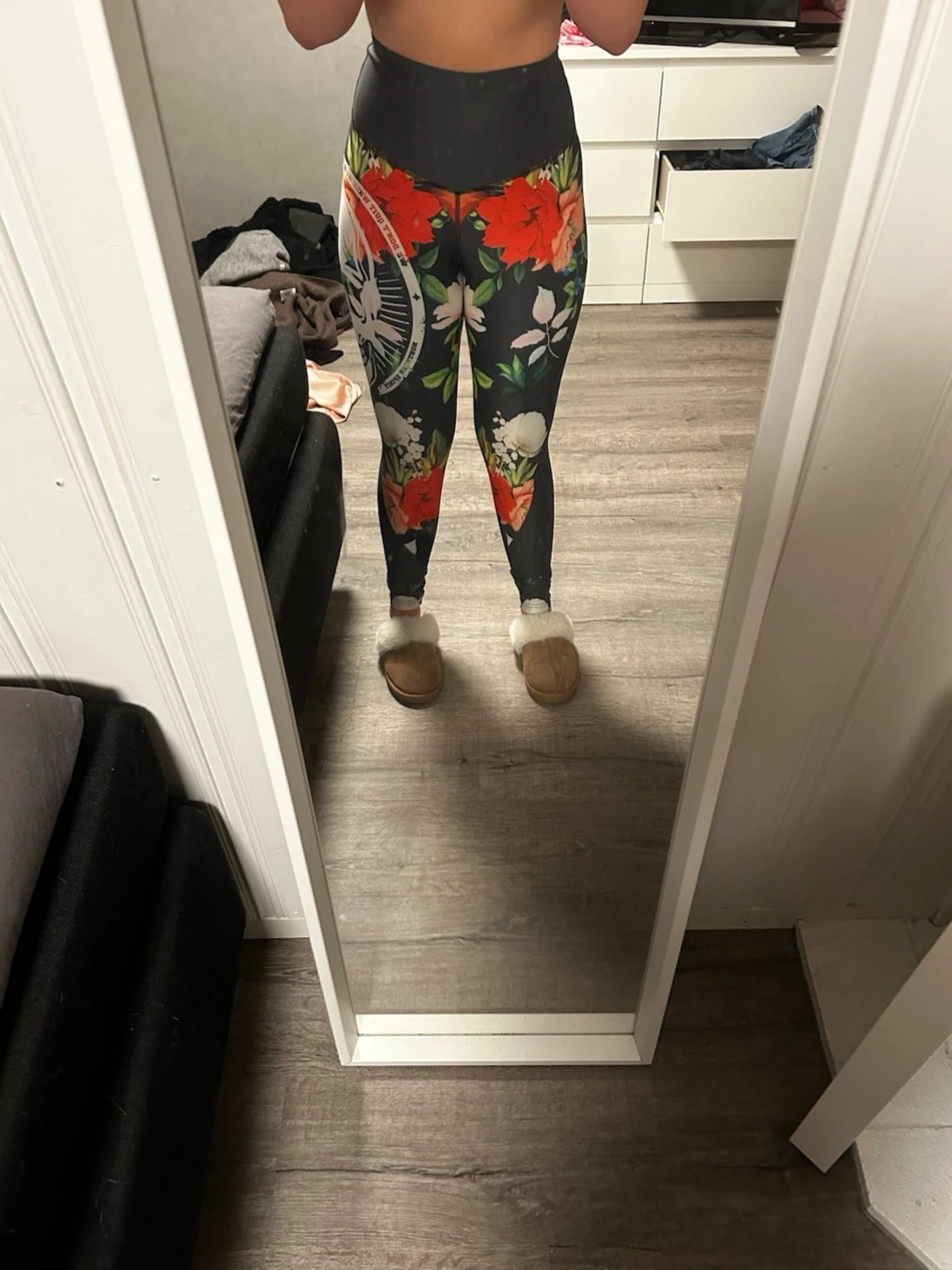 Svarta leggings med blommigt tryck från northern spirit - 3