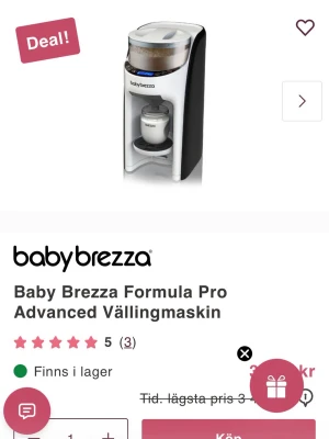 Baby Brezza vällingmaskin - Baby Brezza Formula Pro Advanced är en smart vällingmaskin i svart och vitt. Maskinen blandar och värmer välling eller mjölkersättning automatiskt. Modern design med digital display och plats för nappflaska. Perfekt för smidig matning av småbarn.