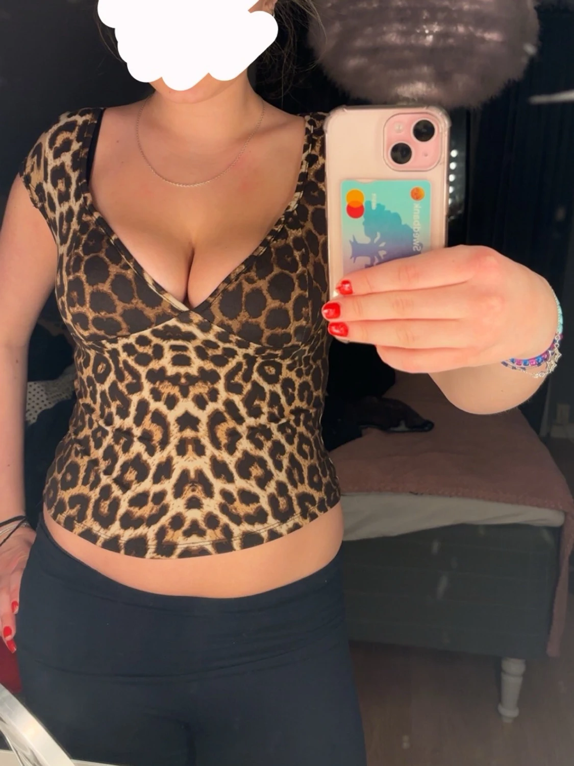 Leopardmönstrad topp - 1