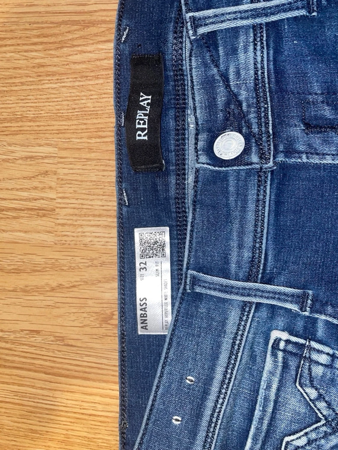 Mörkblå Replay jeans Anbass - 1