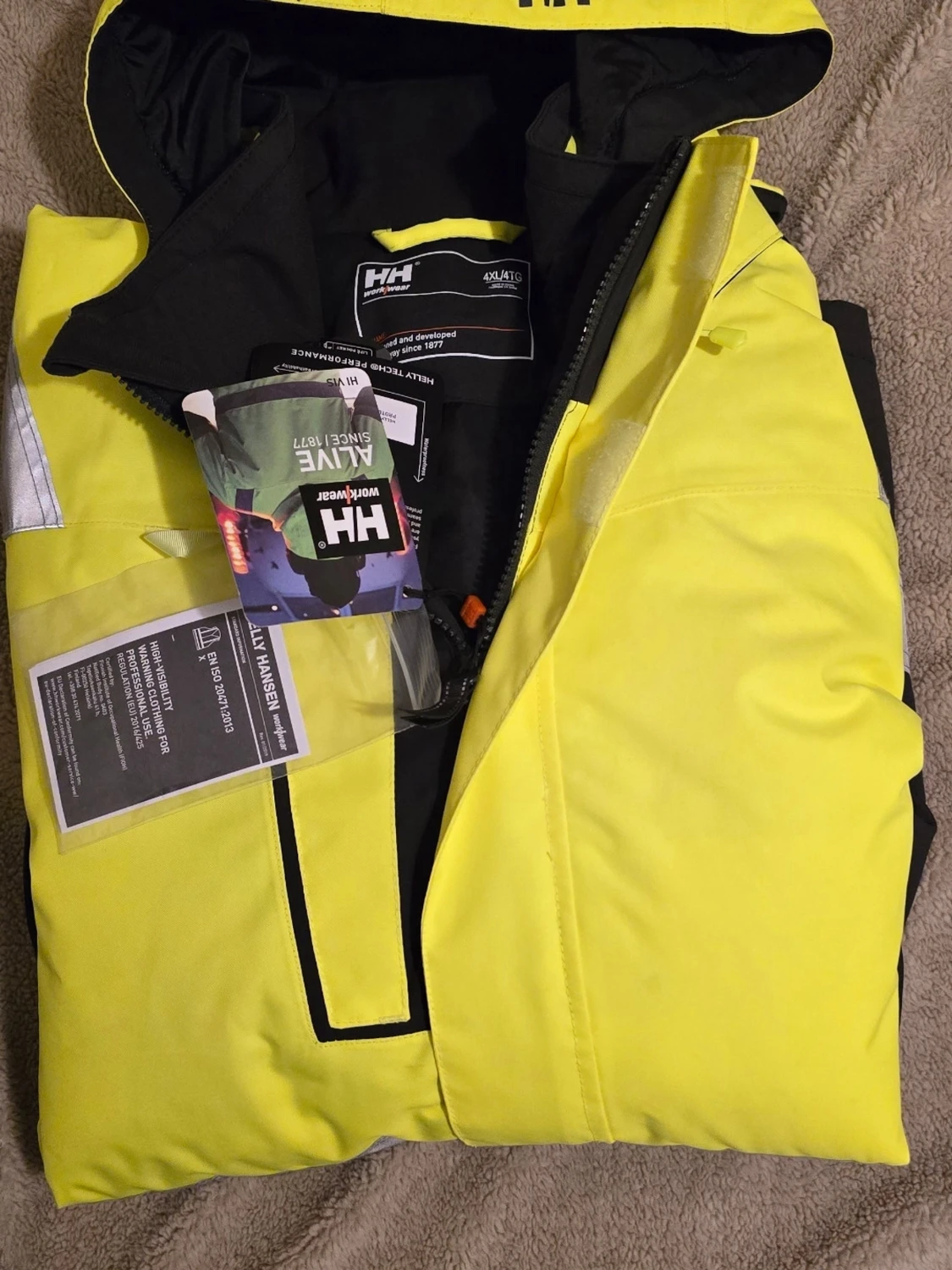 Gul Helly Hansen vinterjacka 4XL  - 4