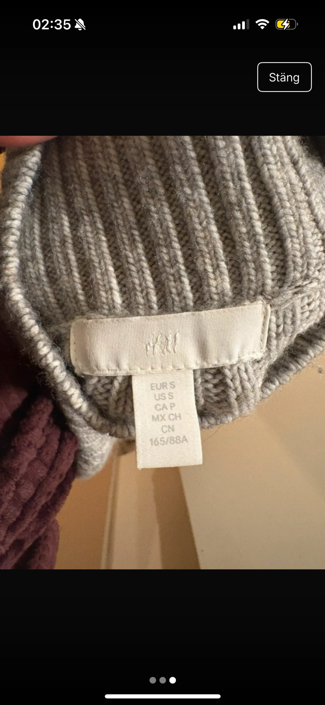 Grå ribbad polotröja från H&M - 2
