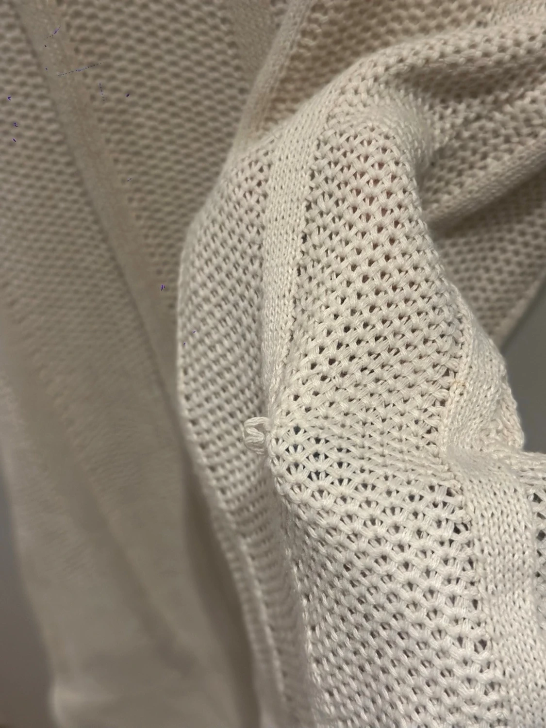 Beige stickad långklänning med snörning L - 1