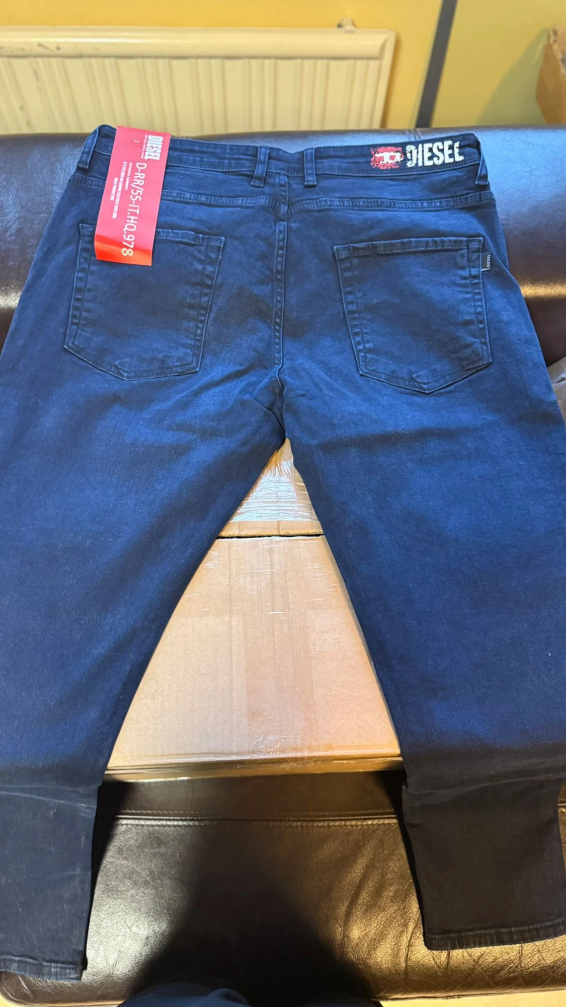 Mörkblå Diesel jeans tapered fit - 4