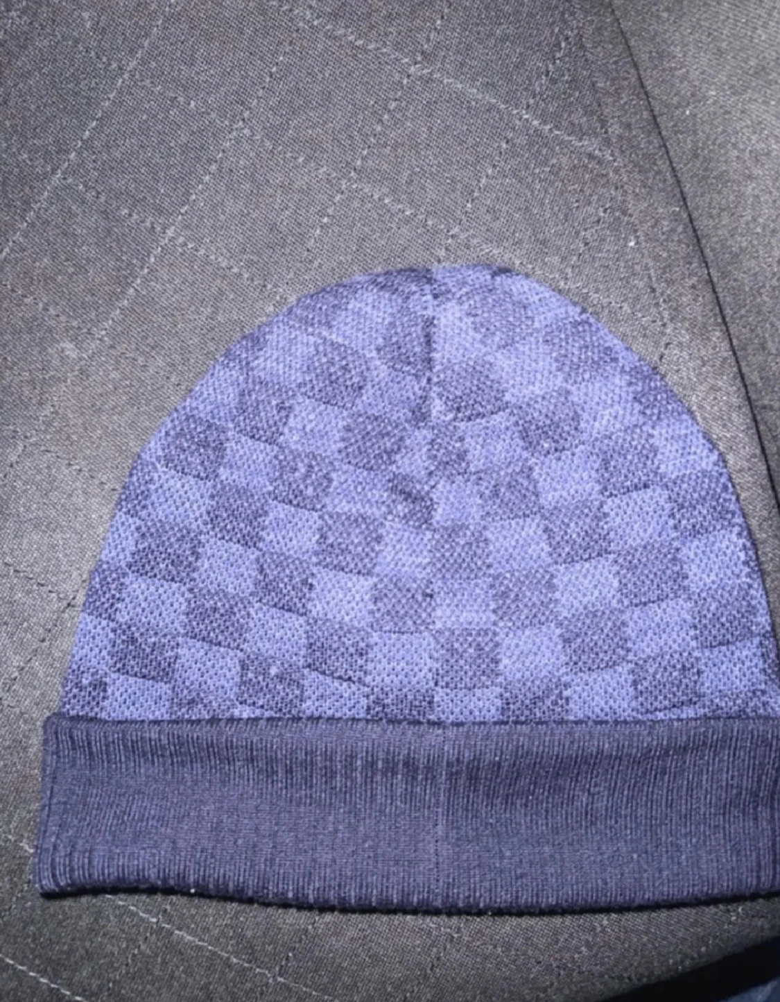 Blå rutig mössa från Louis Vuitton - 1