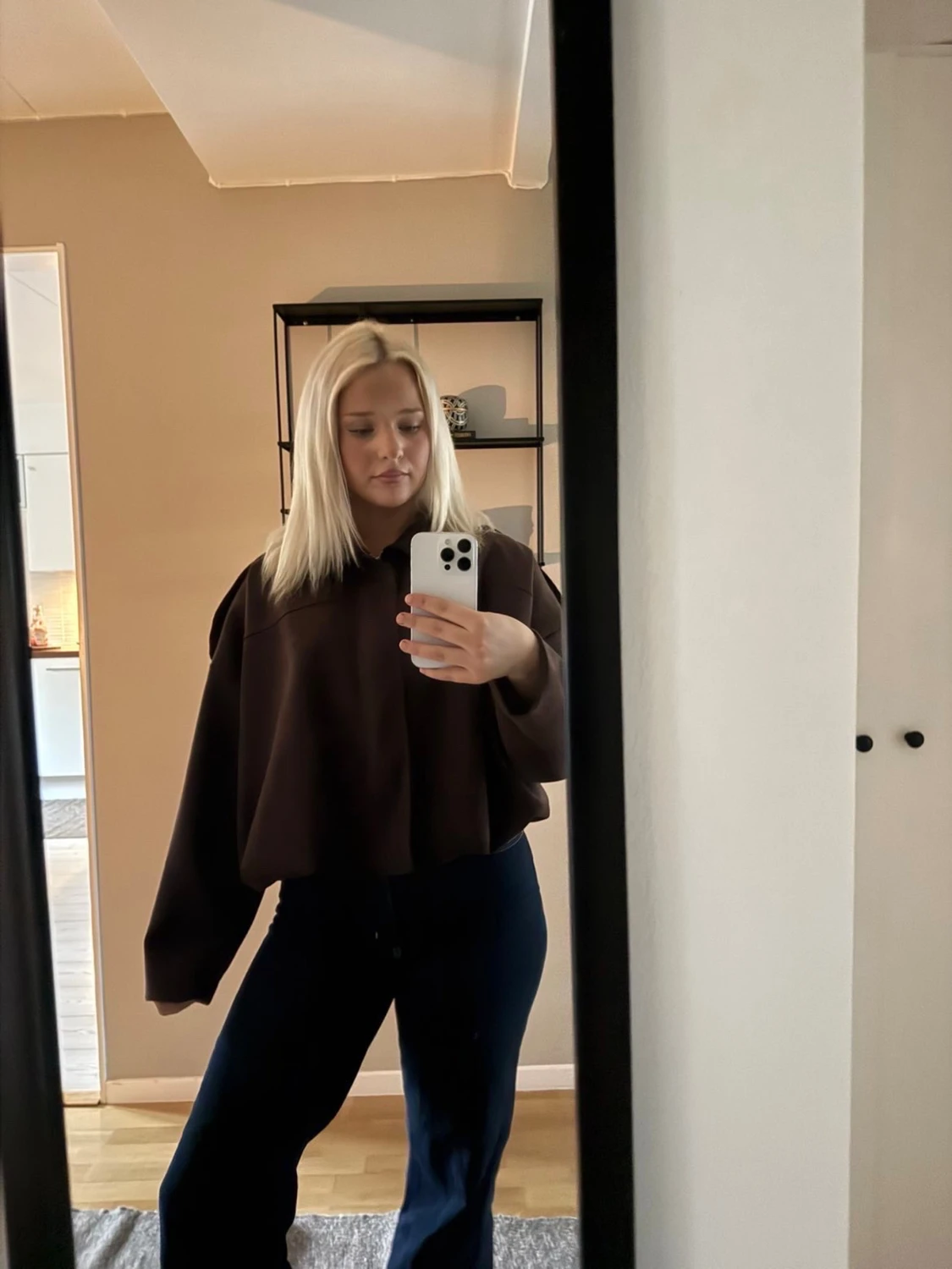 Brun mocka bomberjacka oversized - 1