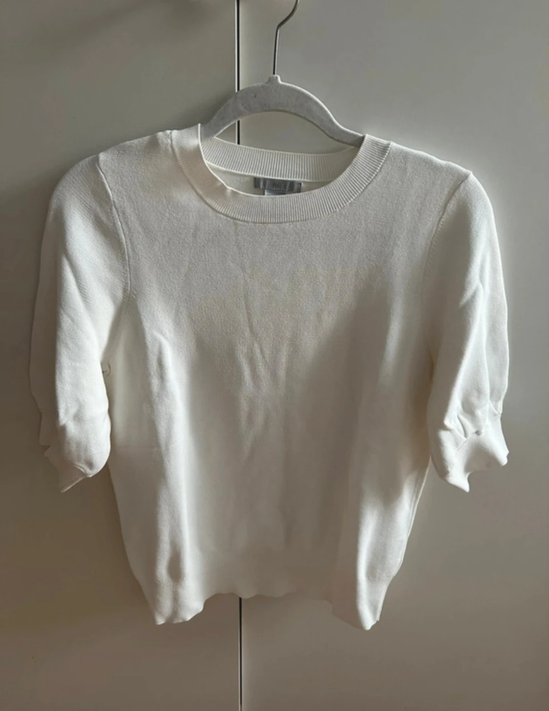 Vit stickad tröja från H&M