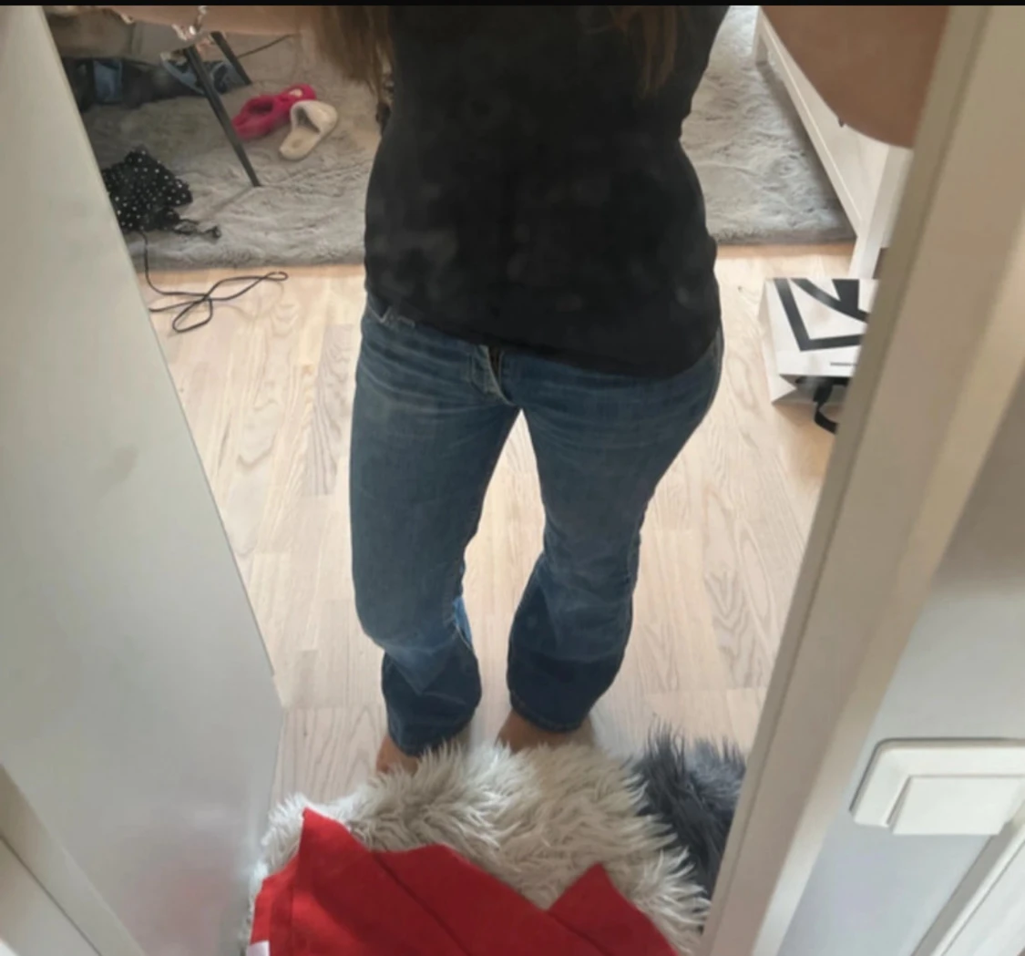 Blå bootcut jeans från Lee - 2