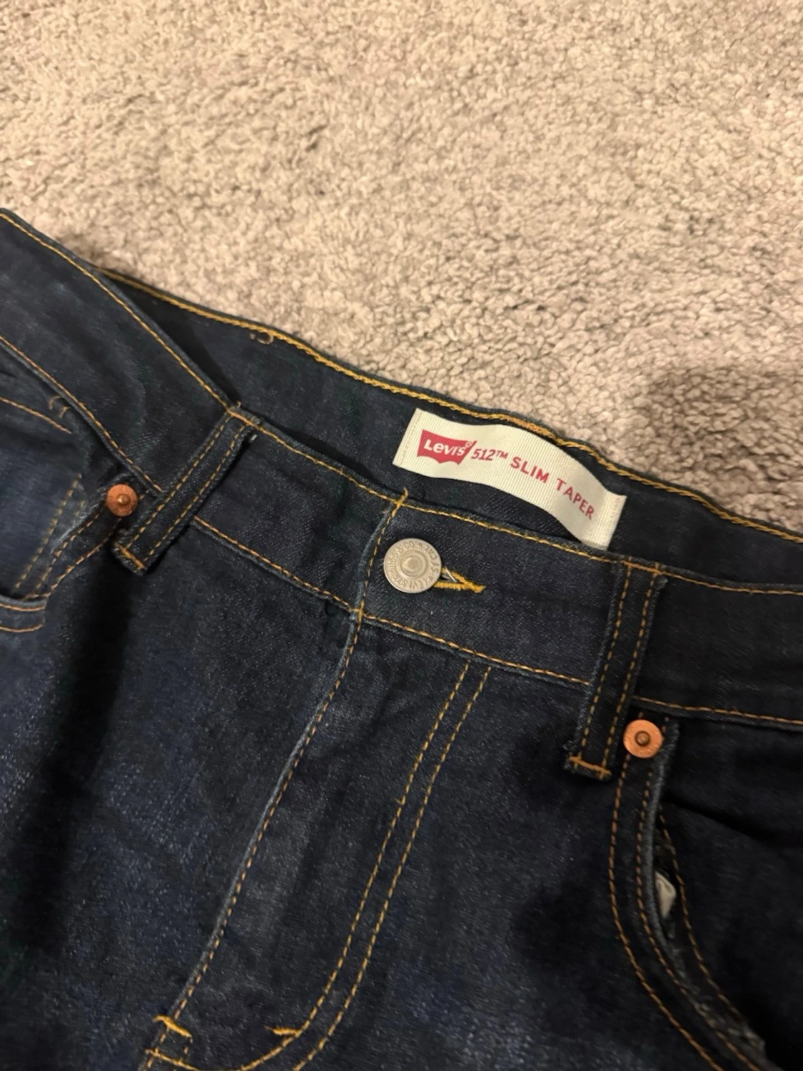 Levi's 512 mörkblå jeans - 4