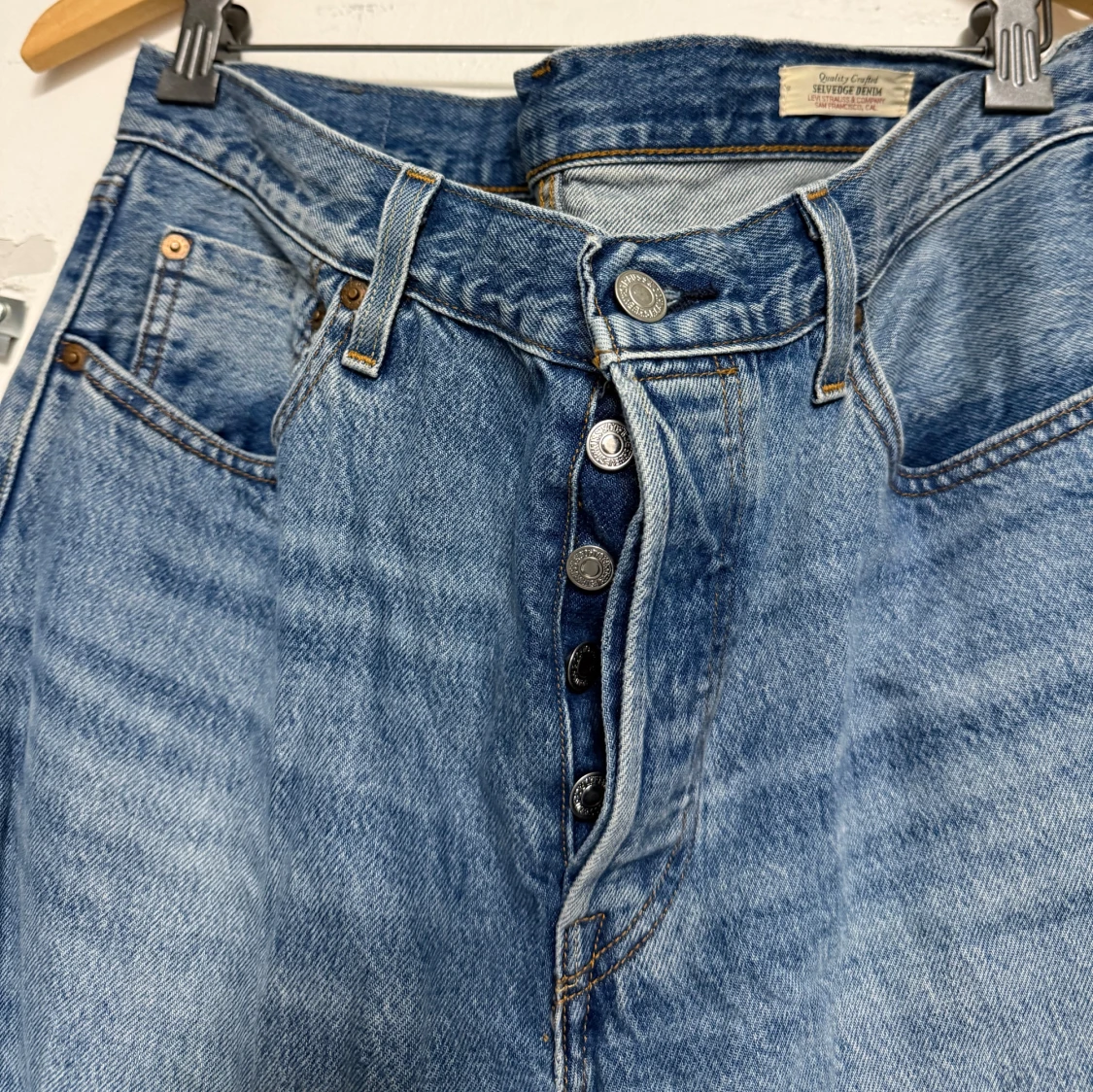 Levi's 501 ljusblå jeans straight fit storlek W30/H32