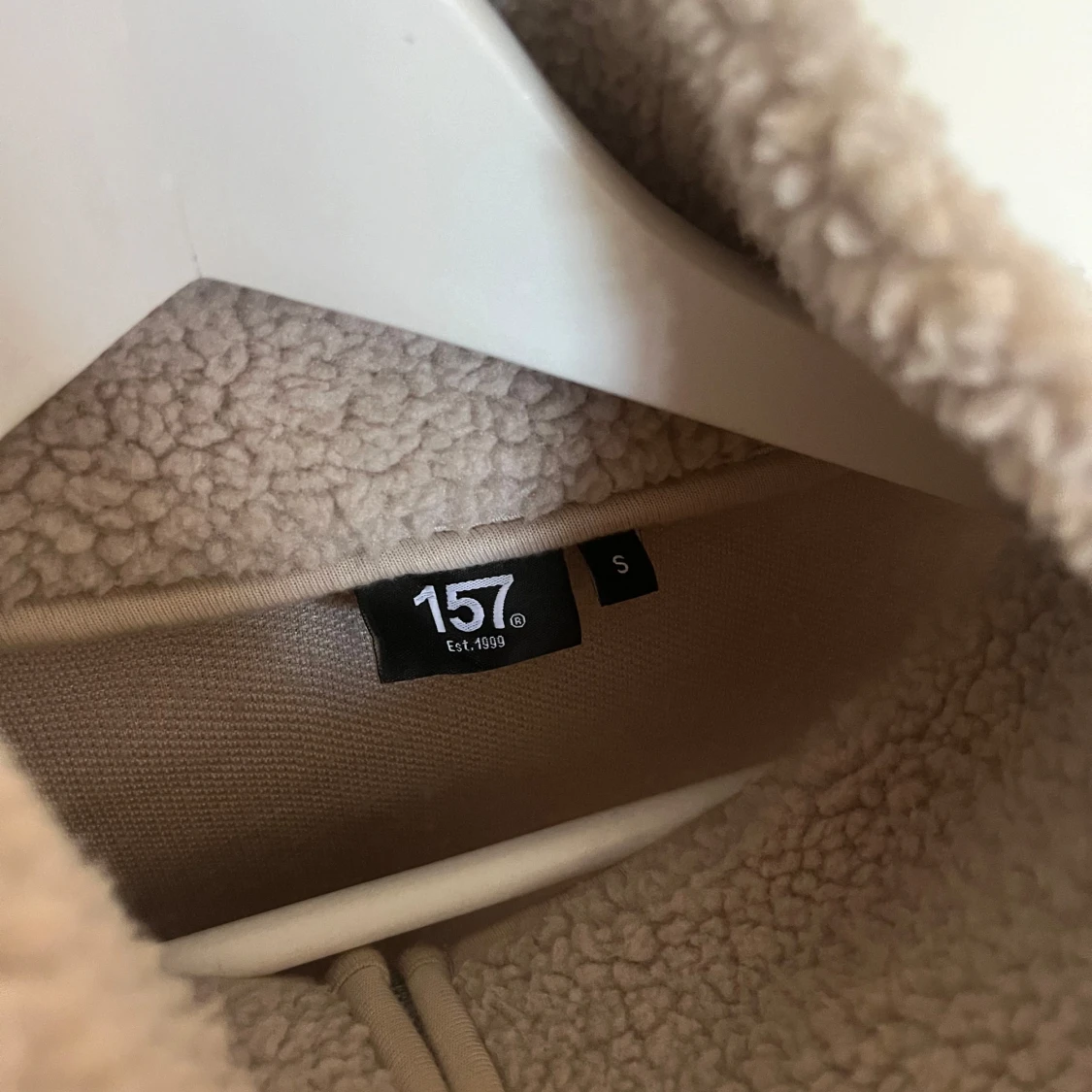 Beige teddyjacka från 157, stl S - 2