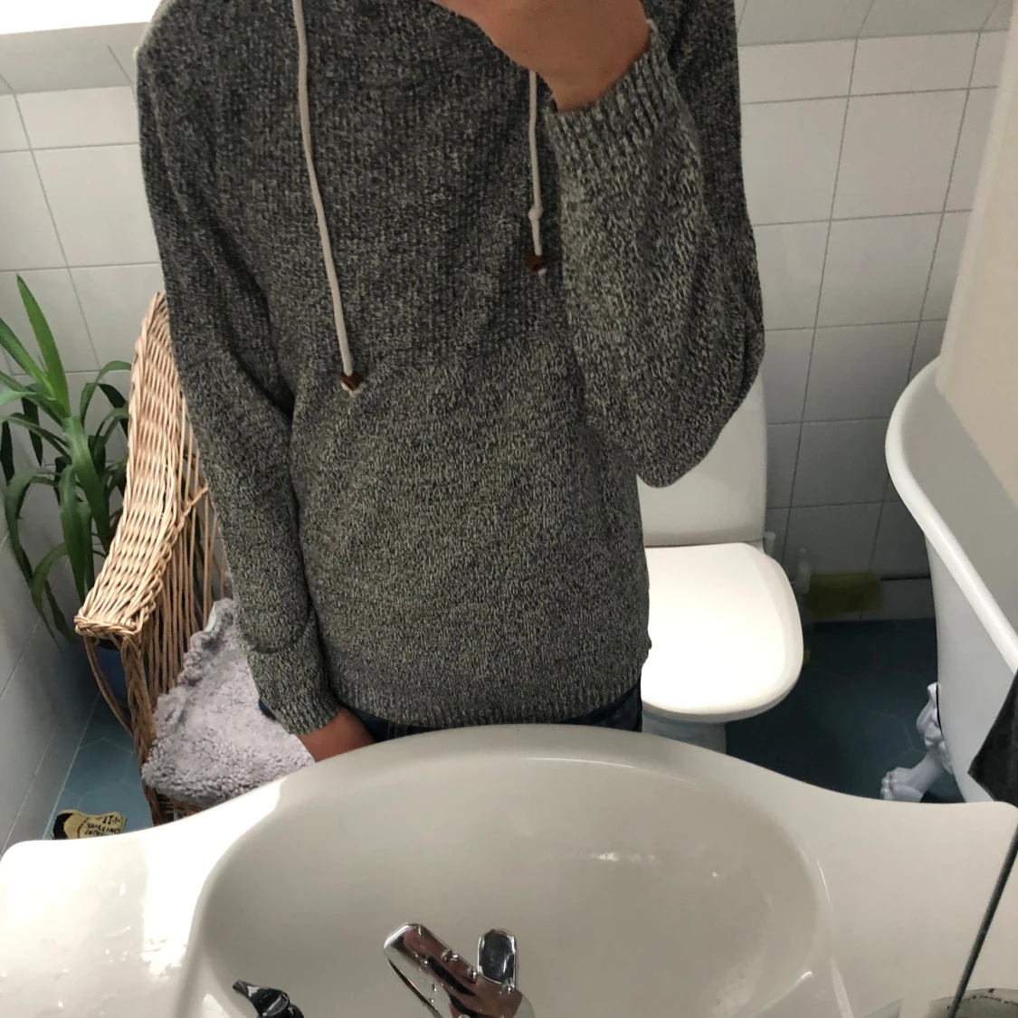 Jack&Jones stickad hoodie  - 1