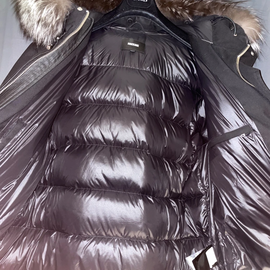 Svart Mackage parkasjacka med päls - 2